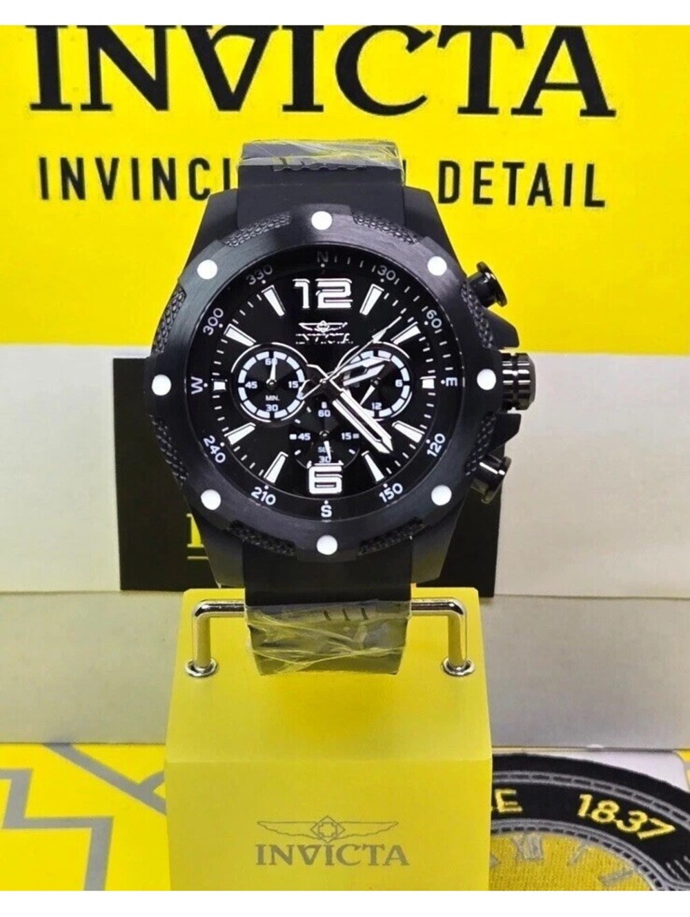 Invicta I-Force Axis Men's Watch 50mm, Black Steel with Black Dial NEW!
